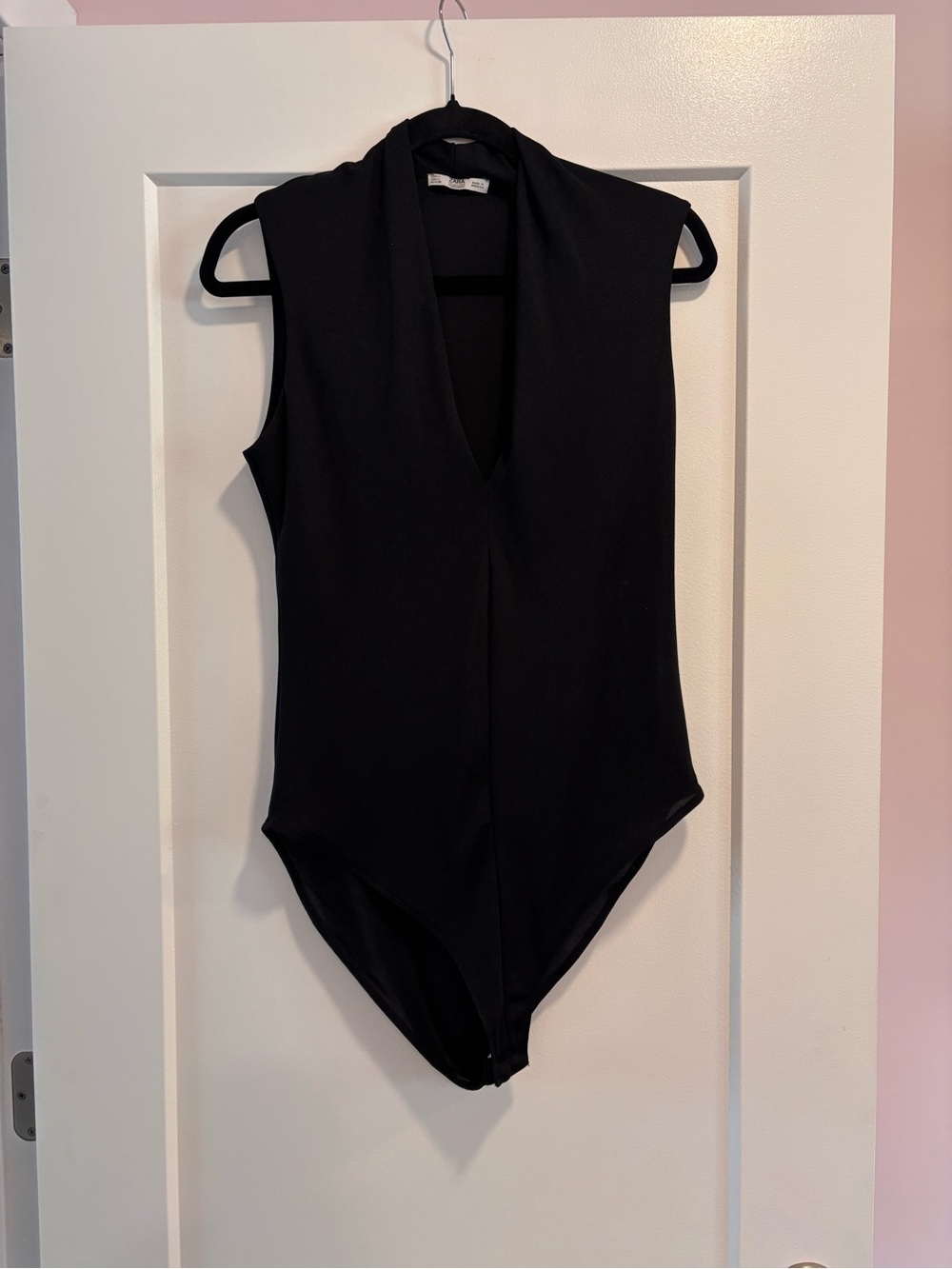 Zara Black V-Neck Bodysuit